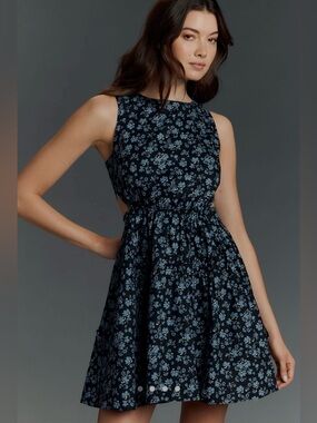 NWT English Factory Sleeveless Cutout Floral A-Line Dress